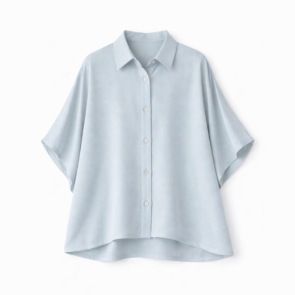 The Élysia Luxe Shirt – Sky Mist