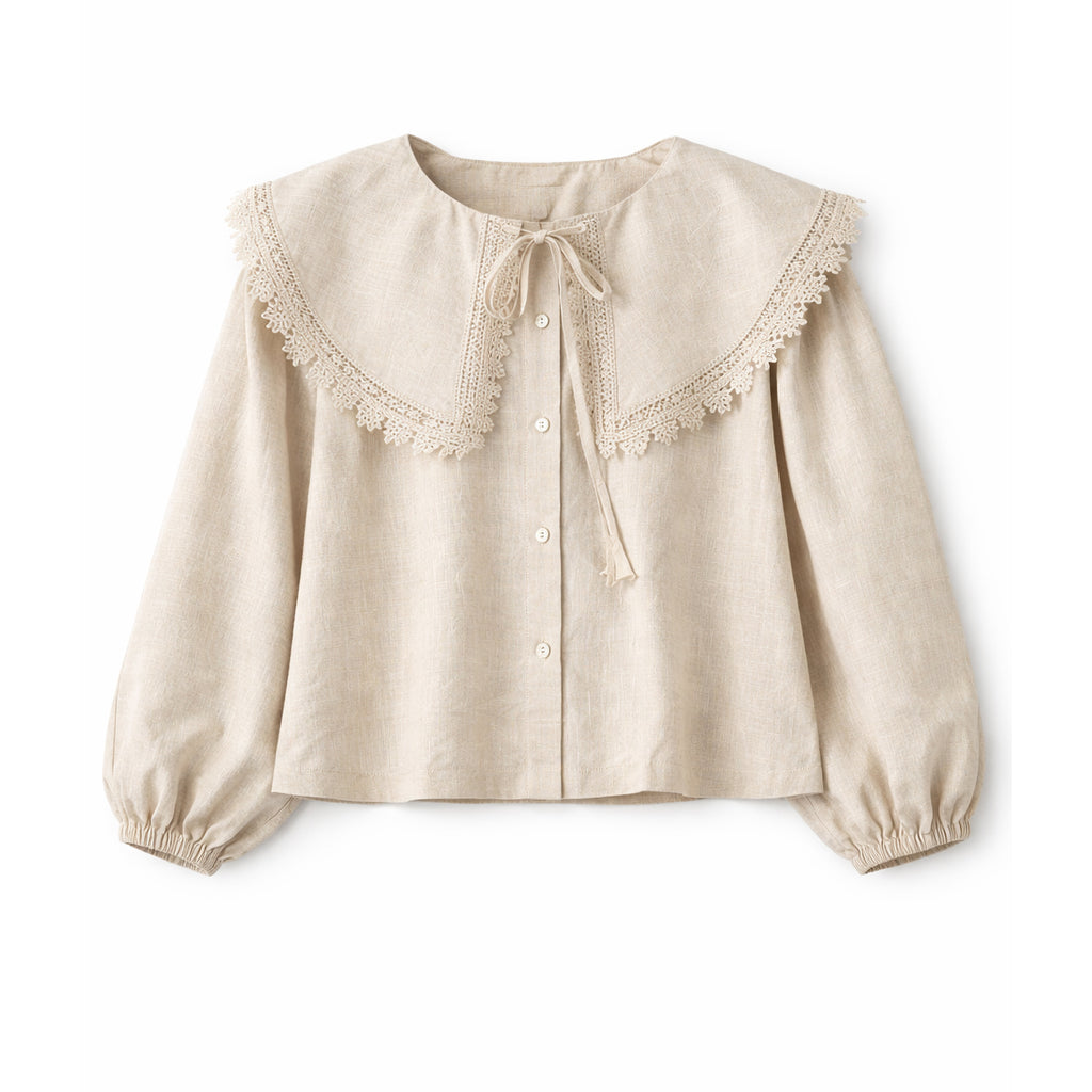 The Aurelle Luxe Blouse – Ivory Lace