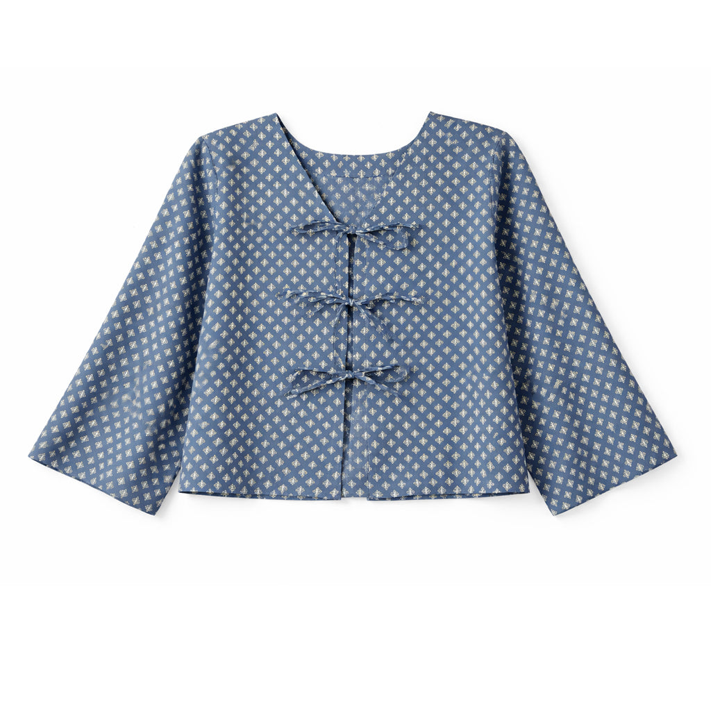 The Zareen Luxe Top – Azure Royale