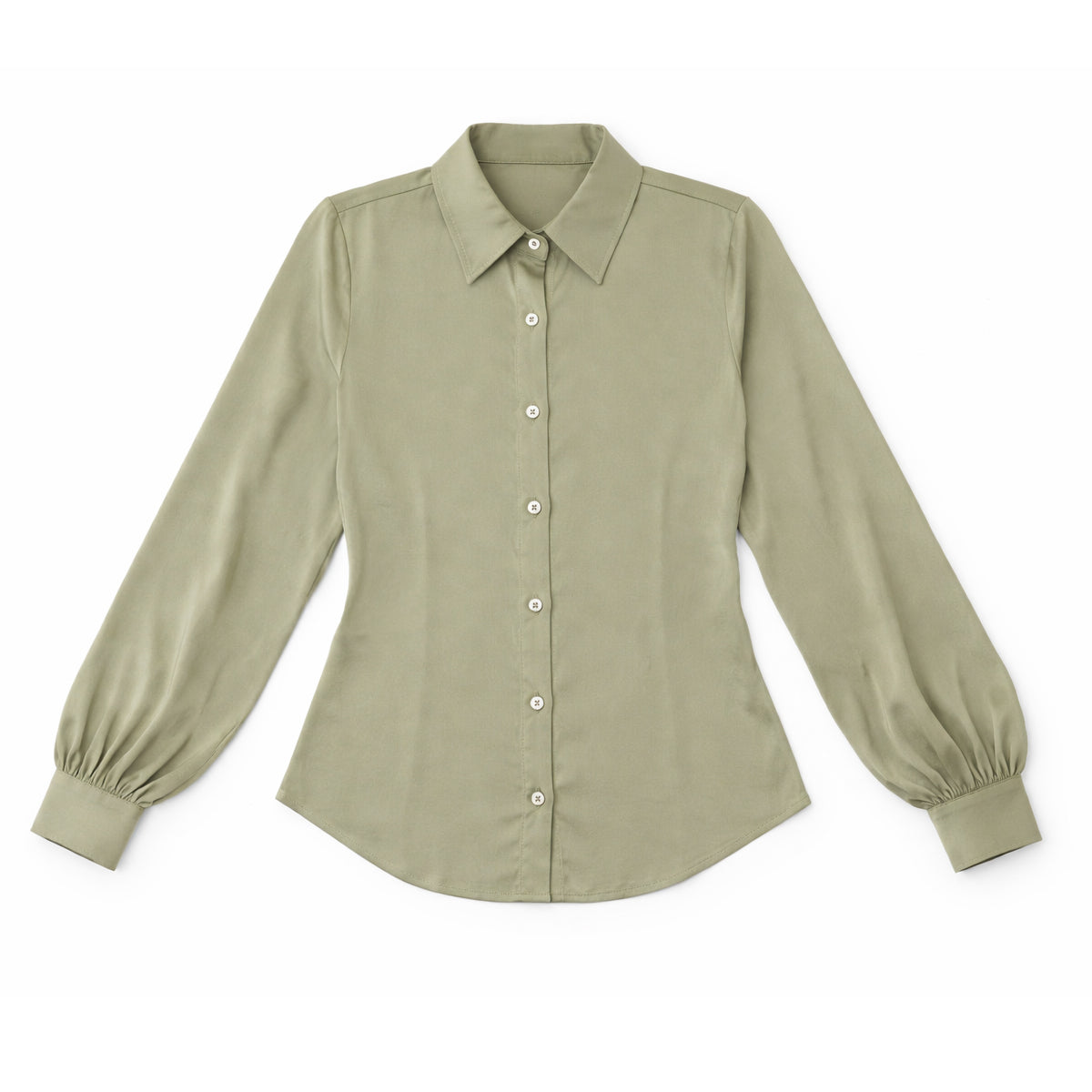 The Zayelle Luxe Shirt – Sage Form