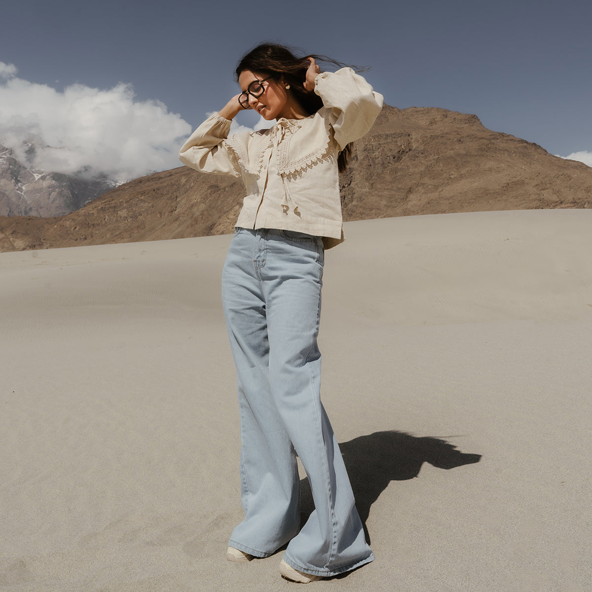 The Aurelle Luxe Blouse – Ivory Lace