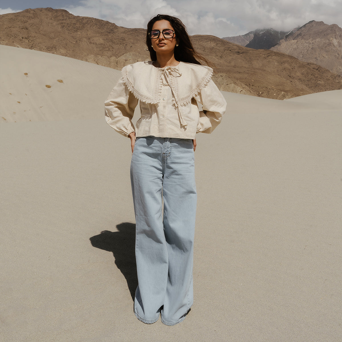 The Aurelle Luxe Blouse – Ivory Lace