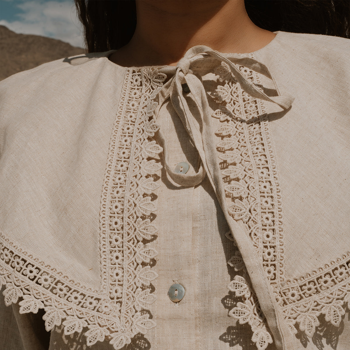 The Aurelle Luxe Blouse – Ivory Lace