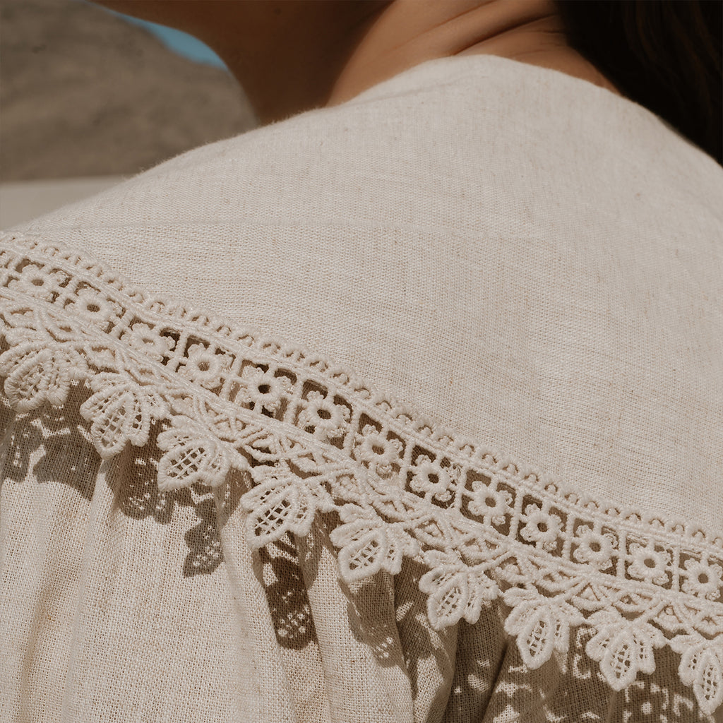 The Aurelle Luxe Blouse – Ivory Lace