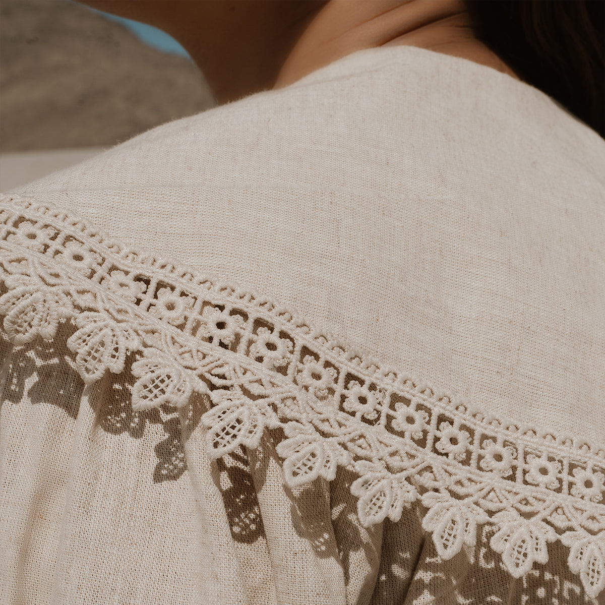 The Aurelle Luxe Blouse – Ivory Lace