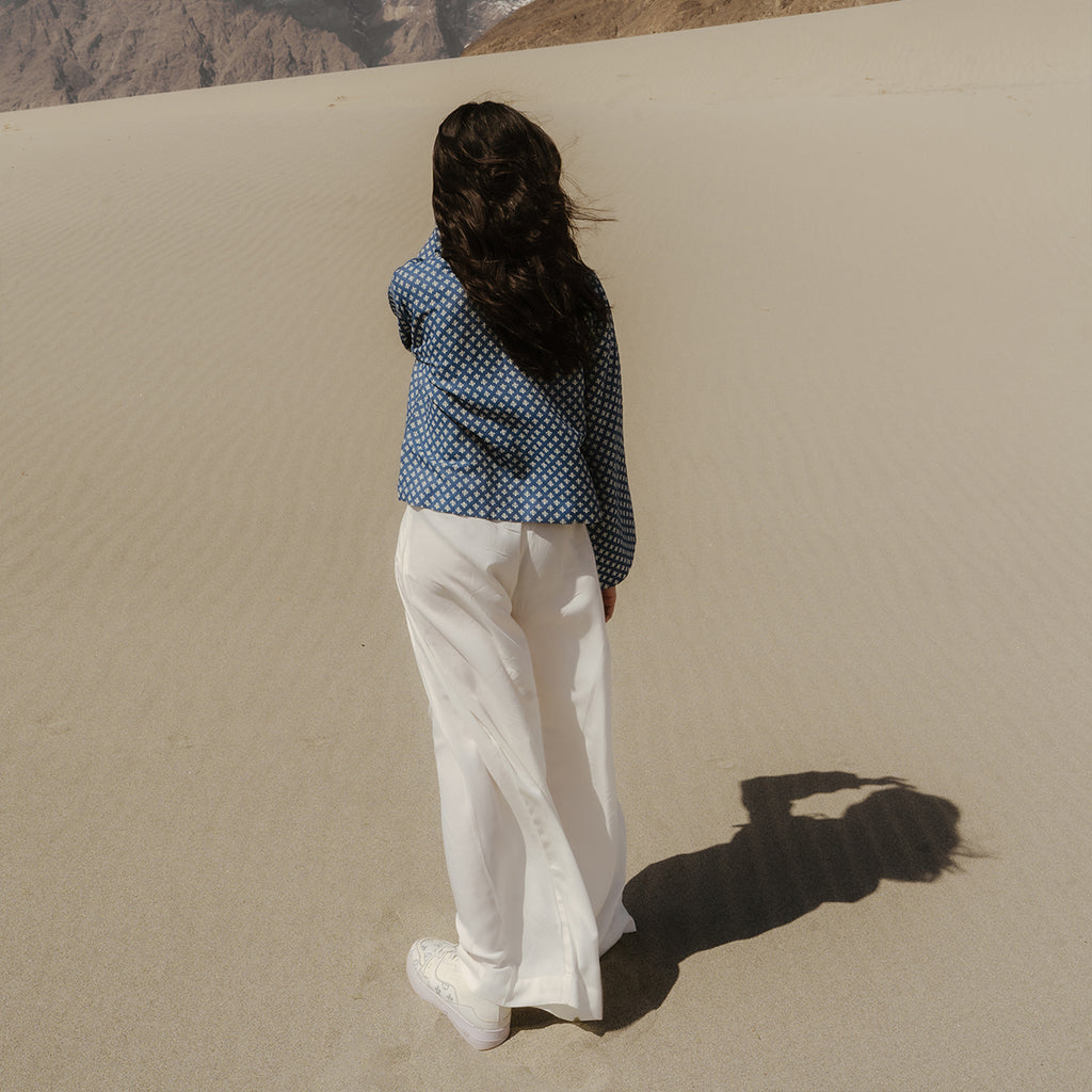 The Zareen Luxe Top – Azure Royale