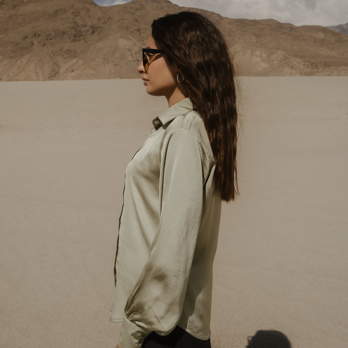 The Zayelle Luxe Shirt – Sage Form
