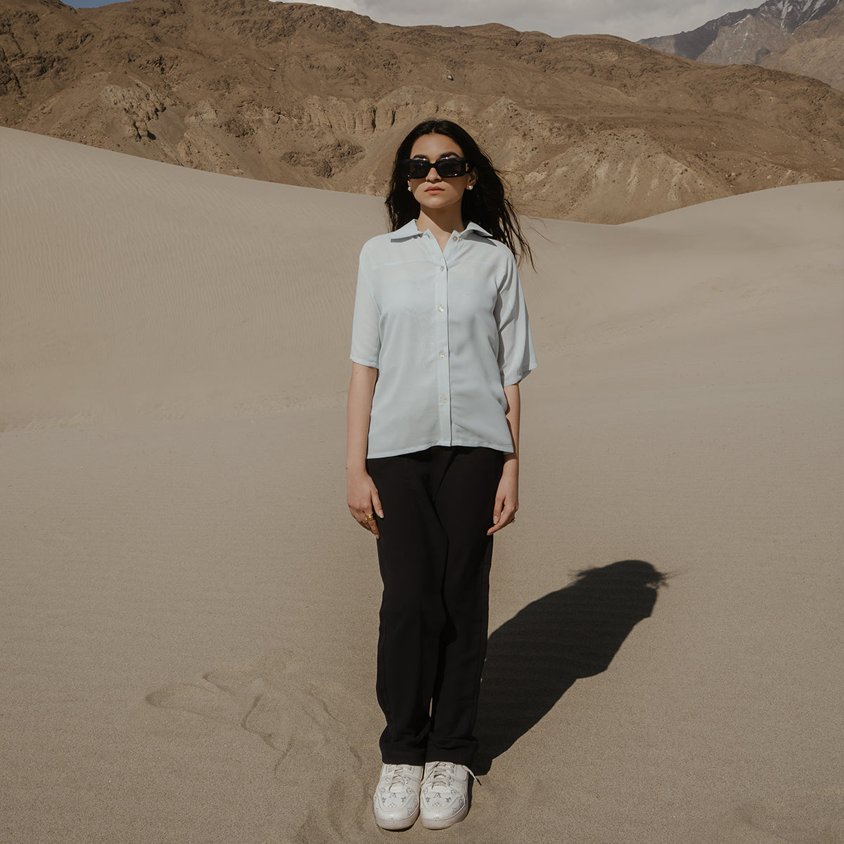 The Élysia Luxe Shirt – Sky Mist