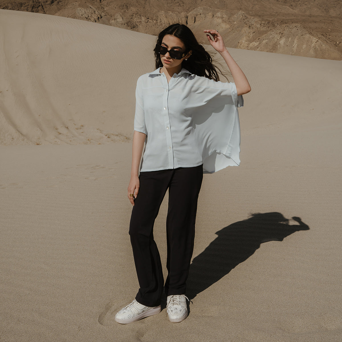 The Élysia Luxe Shirt – Sky Mist