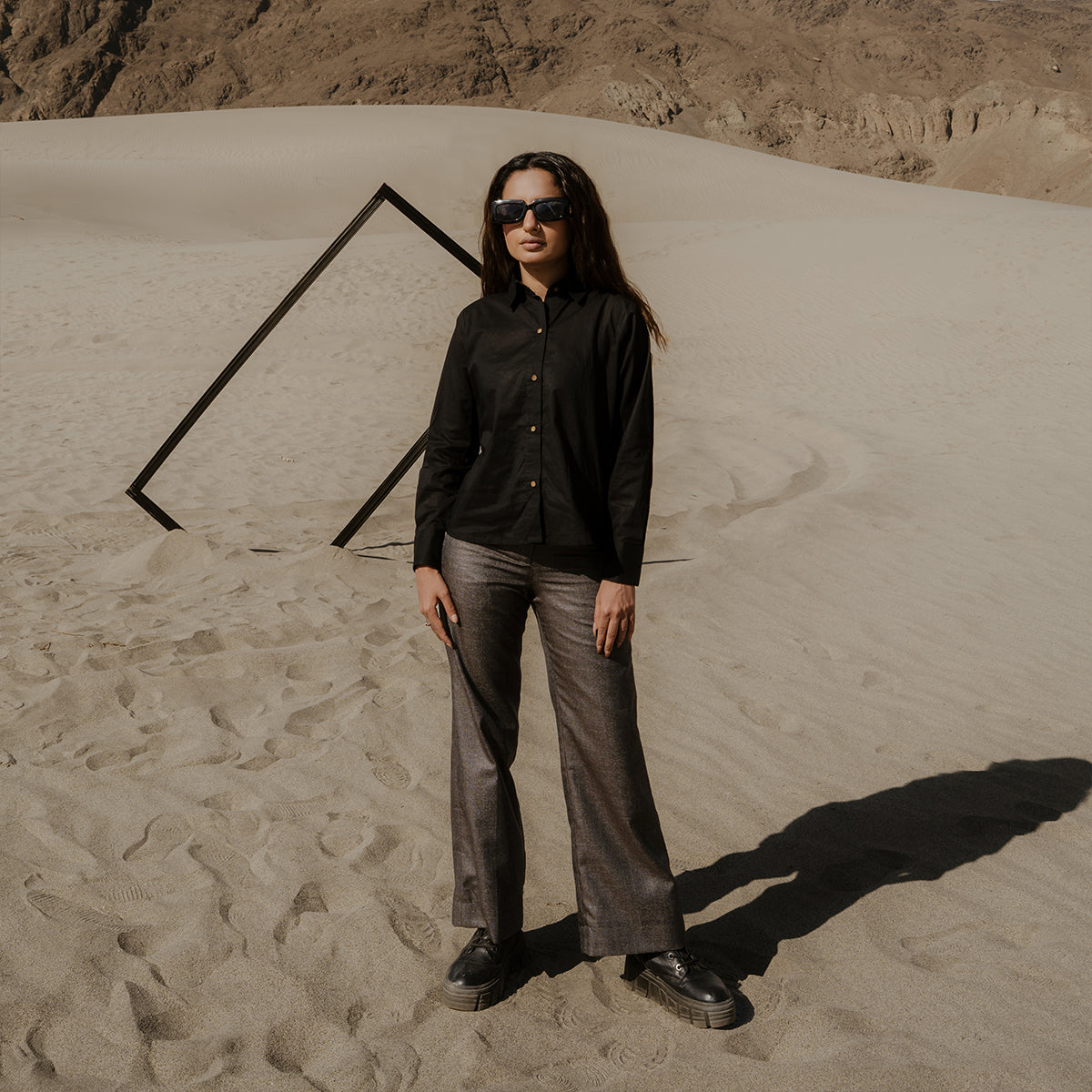 The Virelle Luxe Trousers – Charcoal Form