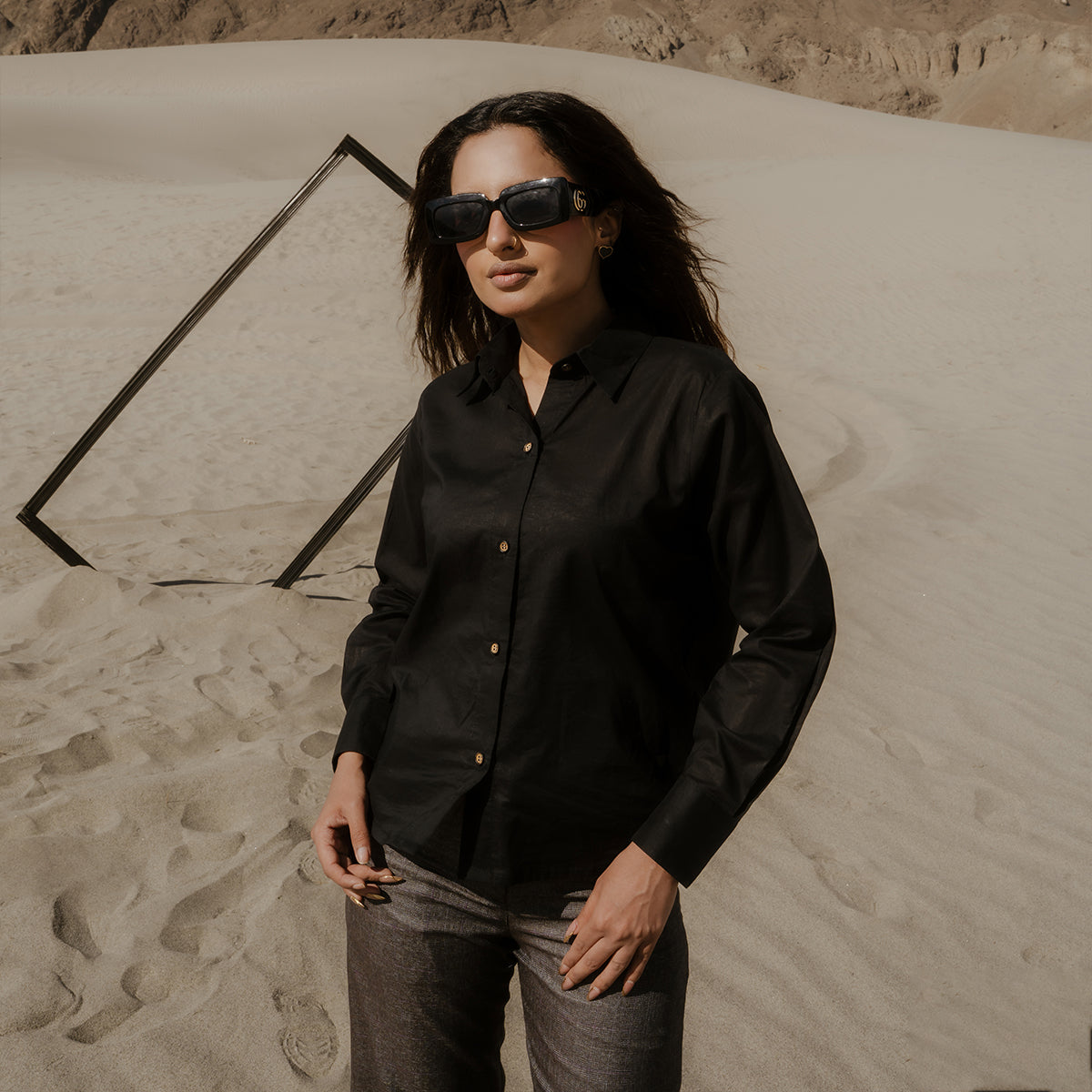 The Nyelle Luxe Shirt – Noir Essence