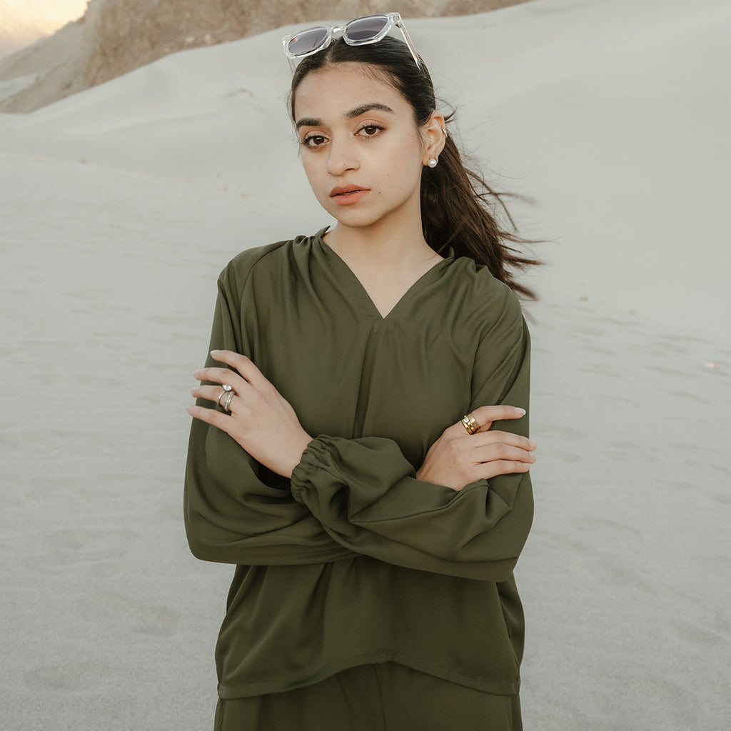 The Zayra Luxe Set – Olive Essence