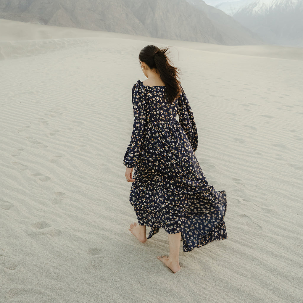 The Nyra Luxe Dress – Midnight Bloom