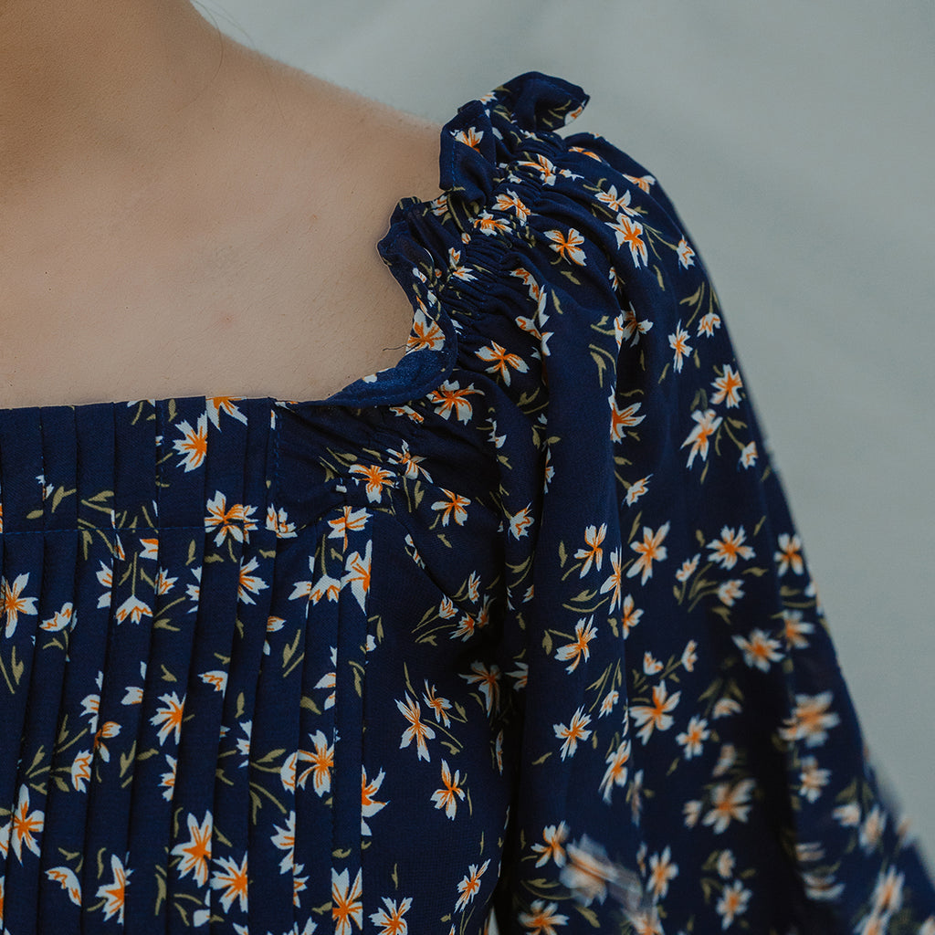 The Nyra Luxe Dress – Midnight Bloom