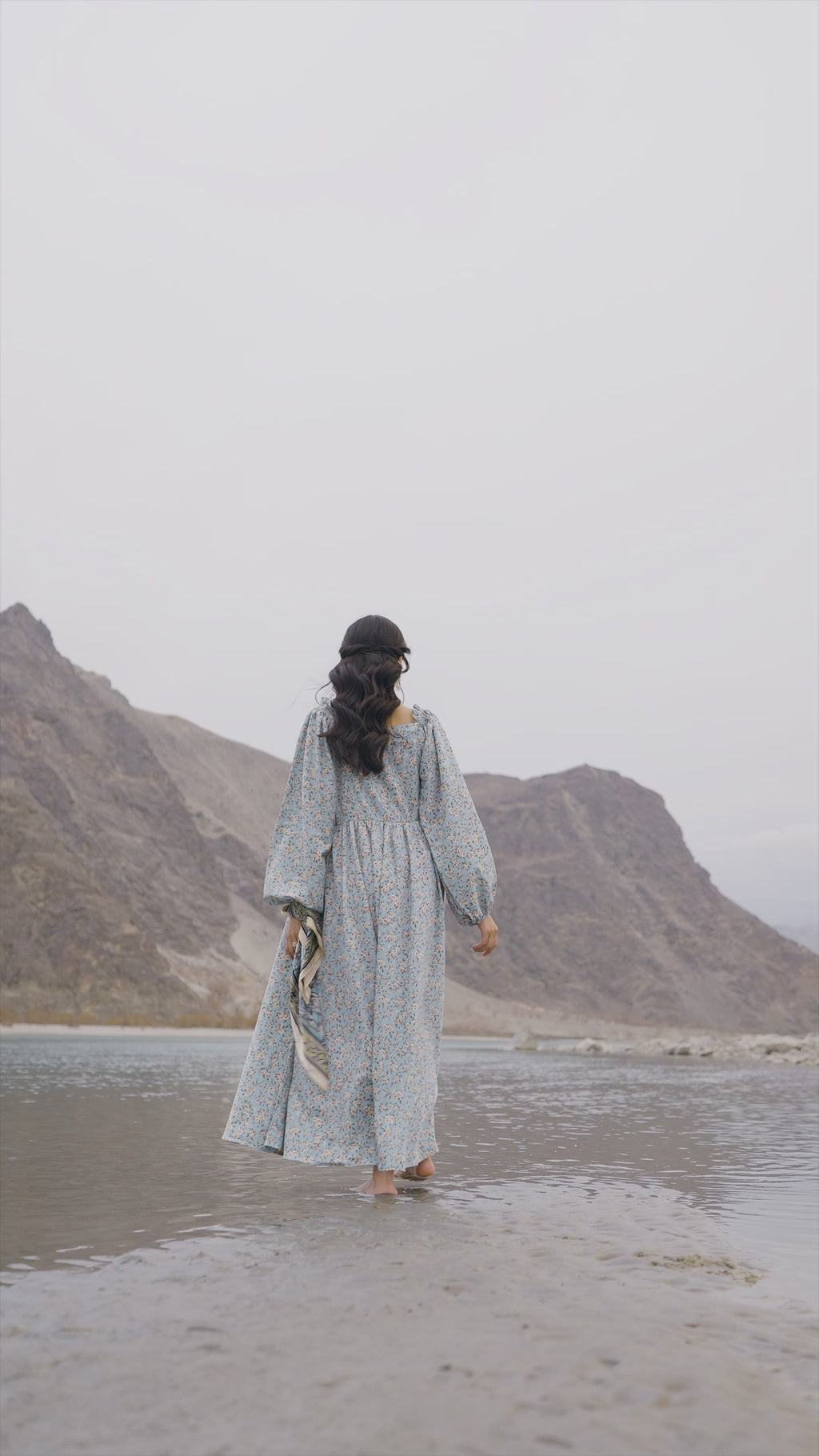 The Aveline Luxe Dress – Blue Blossom