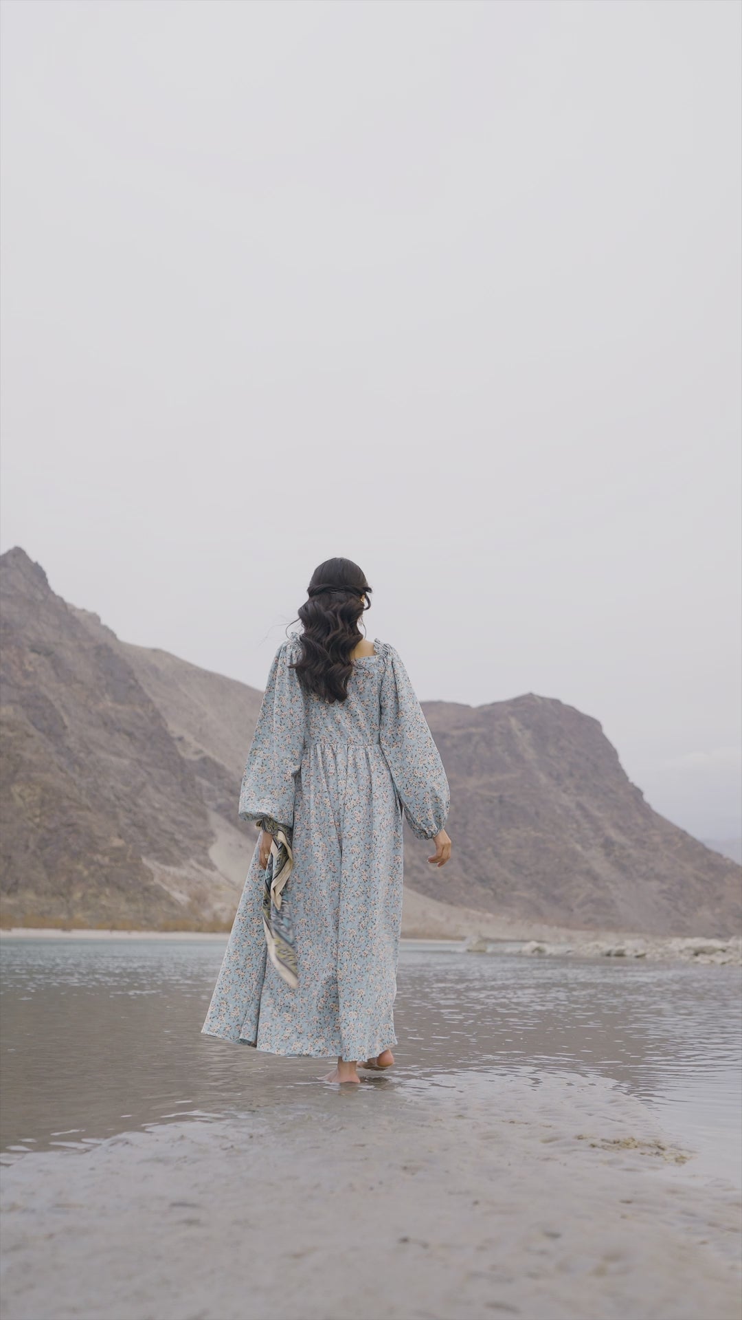 The Aveline Luxe Dress – Blue Blossom