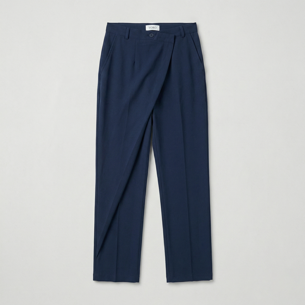 The Virelle Drape Trousers – Midnight Navy